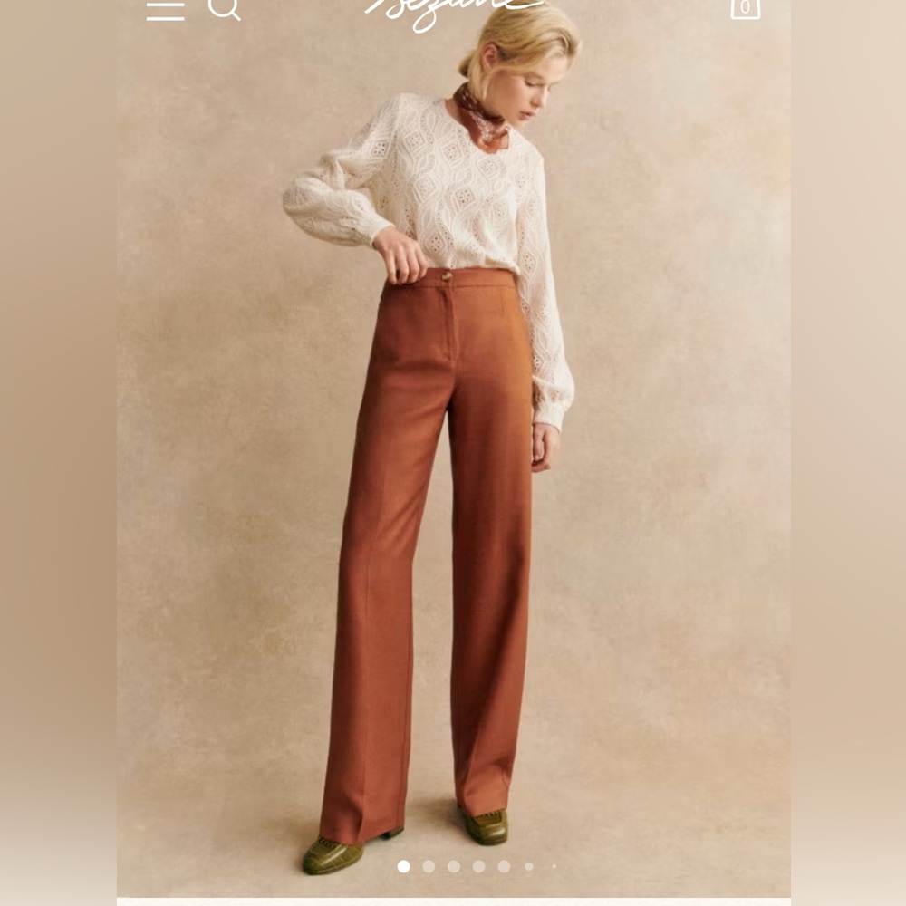 Sezane Martin trouser on Caramel
